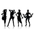 fashion model silhouettes vector image