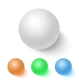photorealistic 3d ball set template bright vector image