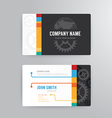 business card template modern abstract concept vector image vector image