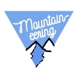 color vintage mountaineering emblem vector image vector image