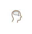 creative human head chat logo vector image
