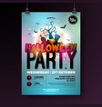 halloween party flyer vector image vector image