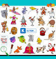 k is for educational game children vector image