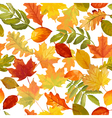 autumn leaves background - seamless pattern vector image vector image