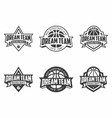basketball logo emblem set collection vector image vector image