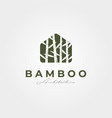 bamboo house plant logo symbol design creative vector image