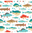 colorful fish seamless pattern vector image