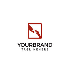 hand help logo design template vector image vector image