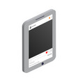 tablet and instagram profile vector image
