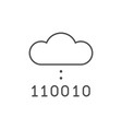 cloud computing line outline icon vector image