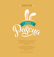 happy easter spanish calligraphy greeting card vector image vector image