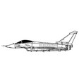 eurofighter ef-2000 typhoon vector image vector image