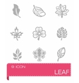 leaf icon set vector image