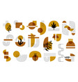 modern mid century elements vintage minimal vector image vector image