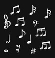 set hand drawn music note doodle doodle vector image vector image
