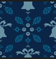 christmas knitted pattern winter geometric vector image vector image