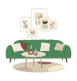 cozy living room interior modern furniture vector image vector image