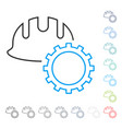 development hardhat line icon vector image
