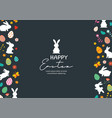 happy easter egg greeting card background vector image vector image
