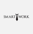 professional work tie logo design vector image