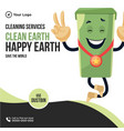 banner design of use dustbin vector image