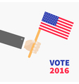 businessman hand holding american flag president vector image vector image