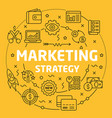 linear marketing strategy vector image vector image