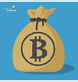 blockchain bitcoin savings vector image