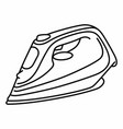 modern electrical portable clothes iron outline vector image