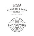 summer holidays design elements set retro vector image