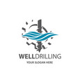 water well drilling vector image