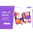 landing page time to travel concept vector image