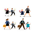 people go to school vector image