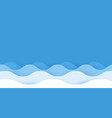 water wave background paper art style vector image