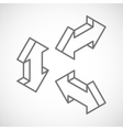 set of isometric arrows vector image