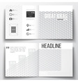 set of square design brochure template vector image