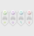 business infographic template design with numbers vector image vector image