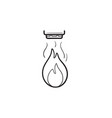 smart fire alarm system hand drawn outline doodle vector image vector image