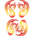 two dragons vector image vector image