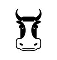 cow head sign bull face symbol farm animal vector image
