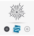 fireworks sign icon explosive pyrotechnic show vector image