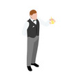 isometric butler vector image vector image