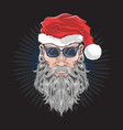 santa claus christmas beard barber man vector image vector image