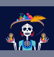 dia de los muertos day dead mexican vector image