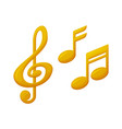 treble clef and note sign music award reward vector image