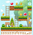 girl collecting coin game template vector image