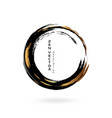 ink zen circle emblem hand drawn abstract vector image vector image