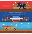 cars banners set vector image vector image