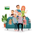 family on sofa vector image