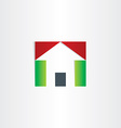 Red real estate house logo icon design template Vector Image